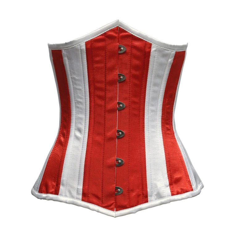 Red And White Satin Corset