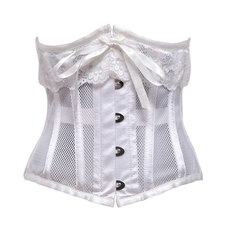 White Mesh Underbust Corset