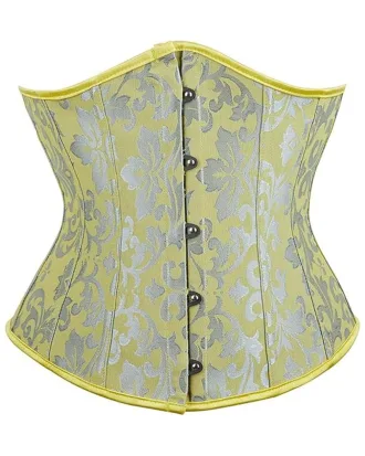 Yellow Brocade Underbust Corset