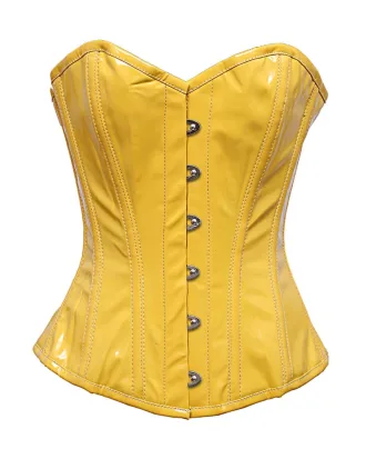 Yellow PVC Overbust Corset