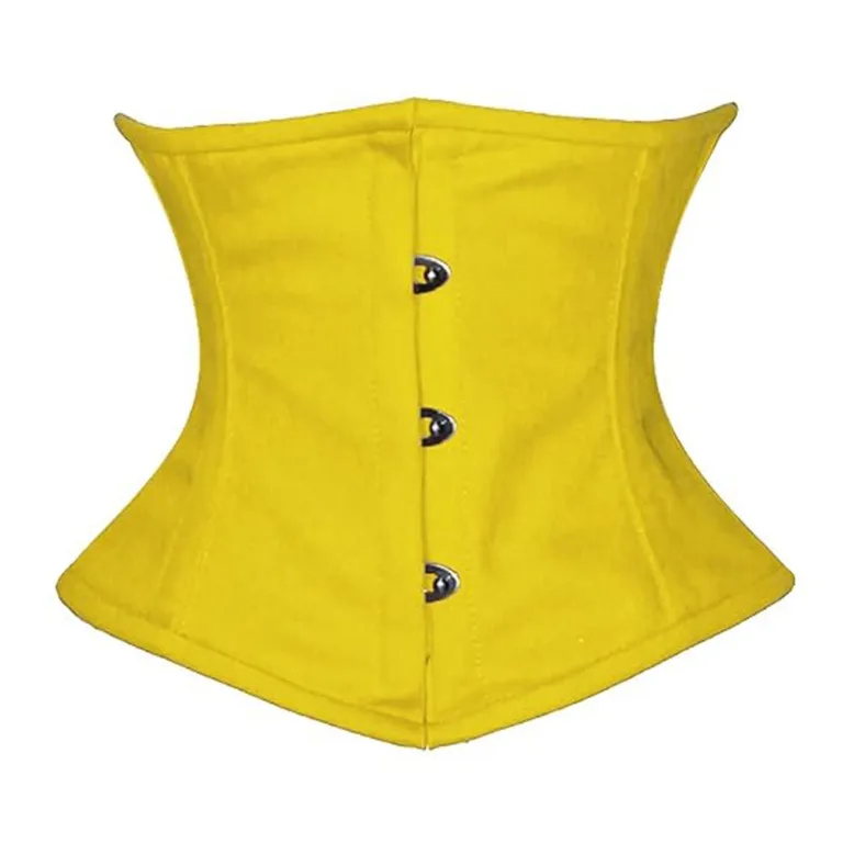 Yellow Underbust Cotton Corset