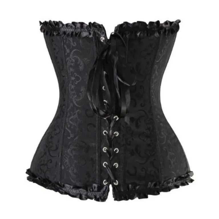 Custom Brocade Overbust Corset Back