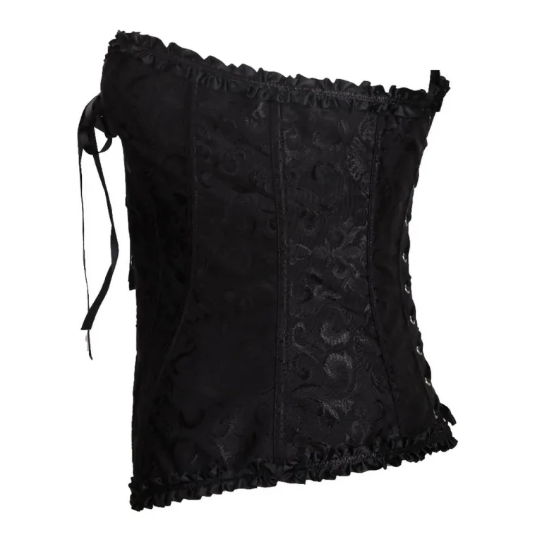 Custom Brocade Overbust Corset Side