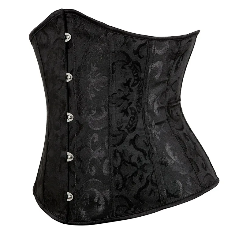 brocade underbust corset side