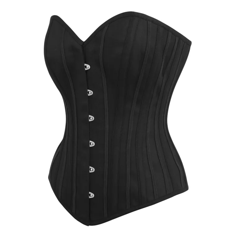 sweatheart cotton overbust corset side