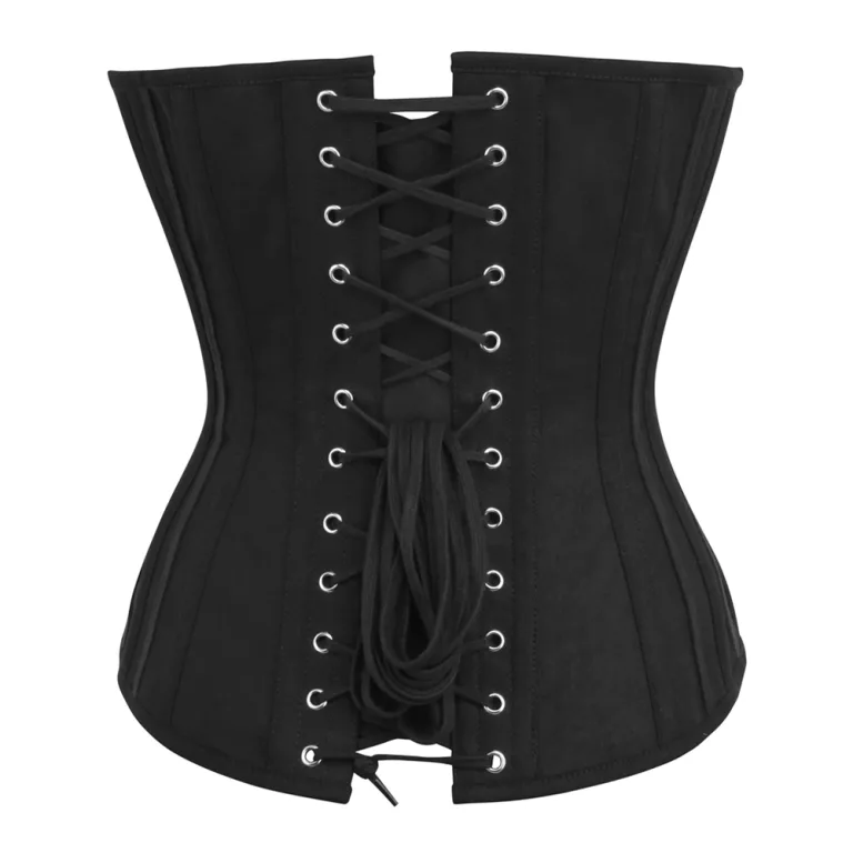 sweatheart cotton overbust corset back