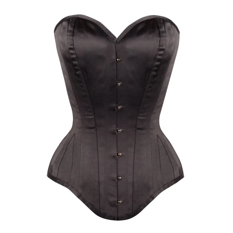 sweatheart satin overbust corset