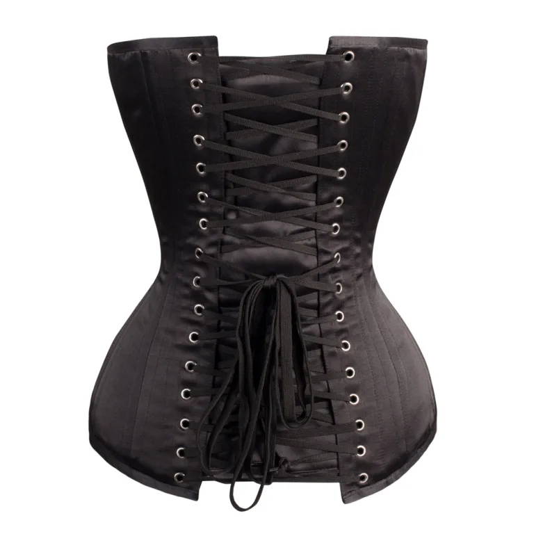 sweatheart satin overbust corset back